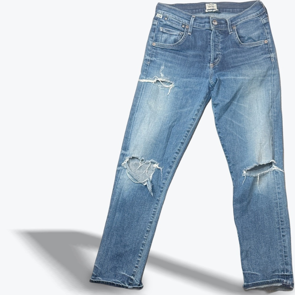 Citizens of Humanity Crop Straight Leg‎ Jeans Distressed Womens Size 24